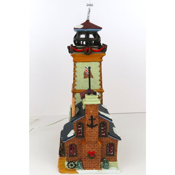 Lemax Maritime & Lighthouse Museum 2001 Porcelain Lighted House Plymouth Corners - Picture 7 of 16